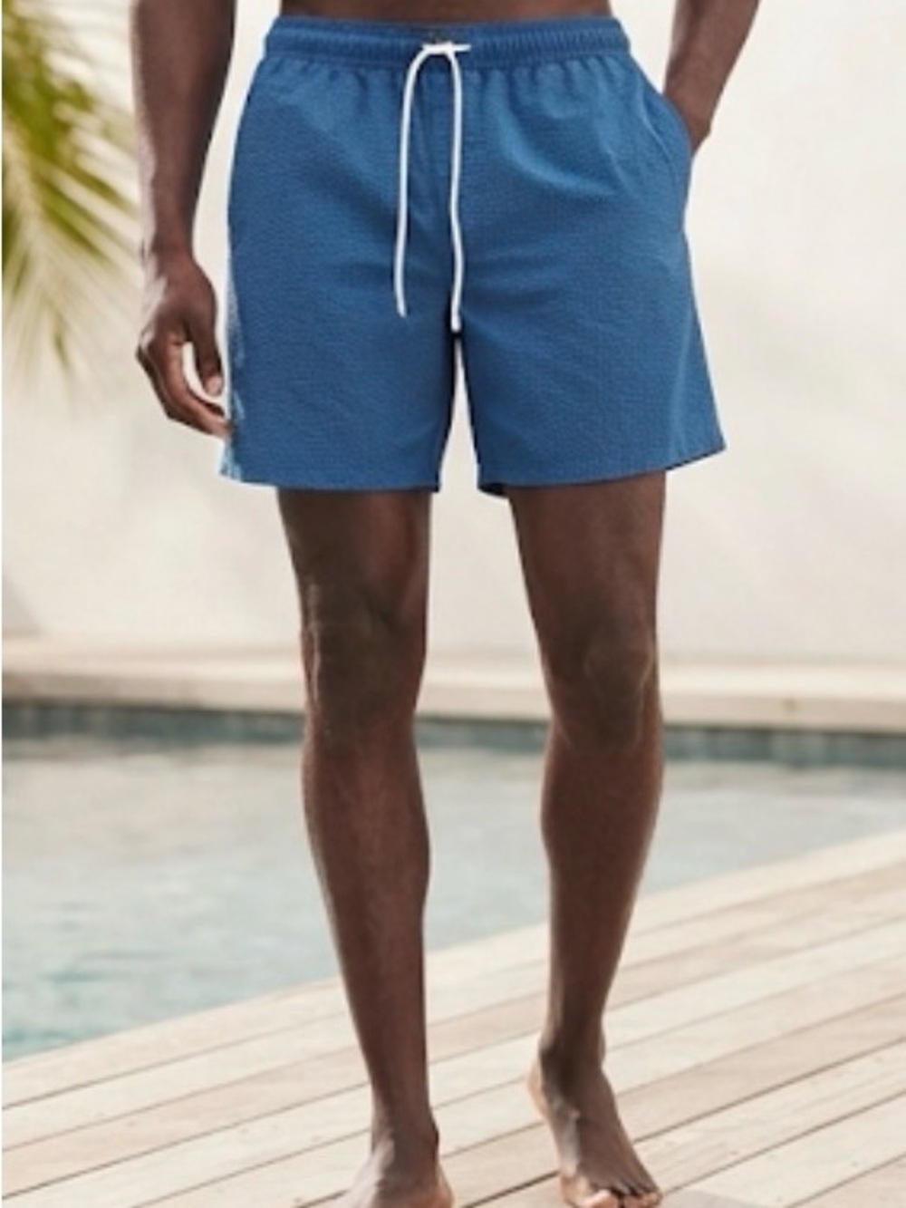 New Free Assembly Men's Stretch Seersucker
Board Shorts - Marine Ocean - 2XL